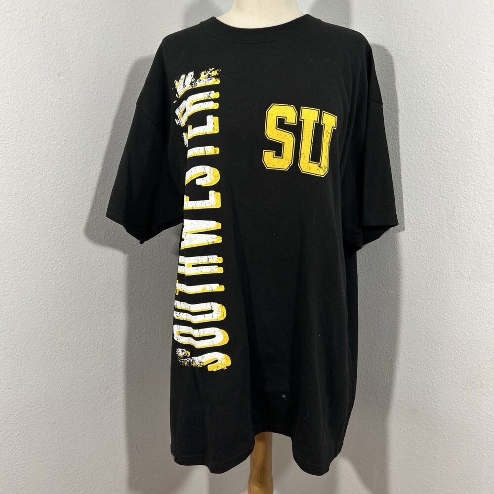 Jansport T Shirt Mens XL Black Southwestern SU Crew Academia Y2k